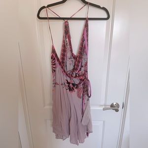 Free people wrap mini dress.